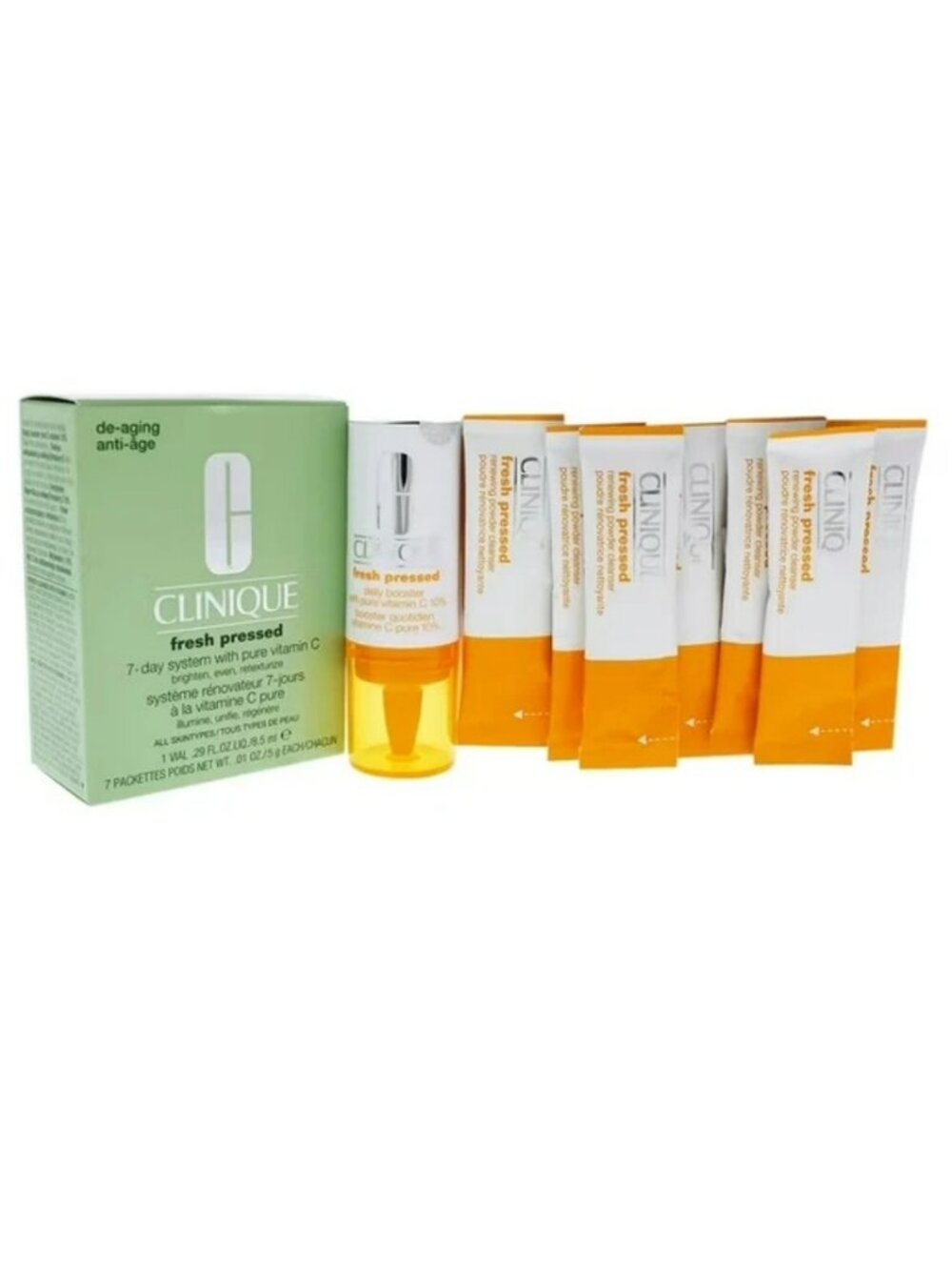 Clinique Fresh Pressed Pure Vitamin C 7 Day System NIB Brightening Serum